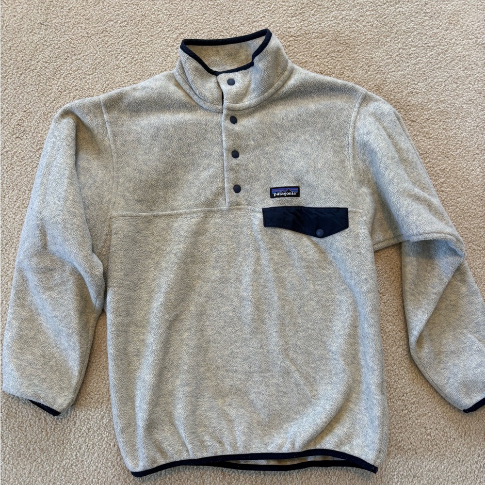 Patagonia Light Gray Fleece Pullover